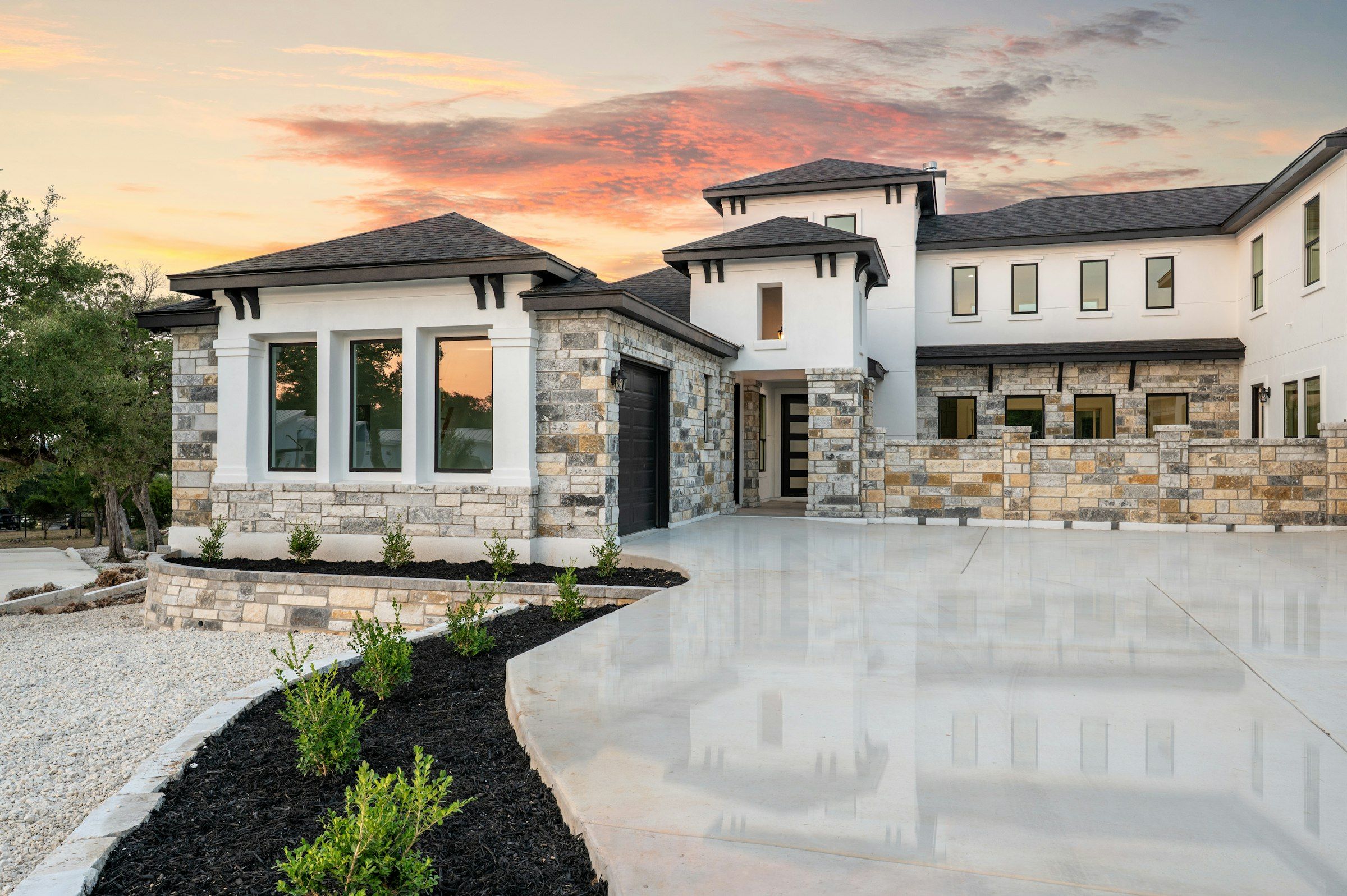 Resurrection Homes custom home set into its landscape