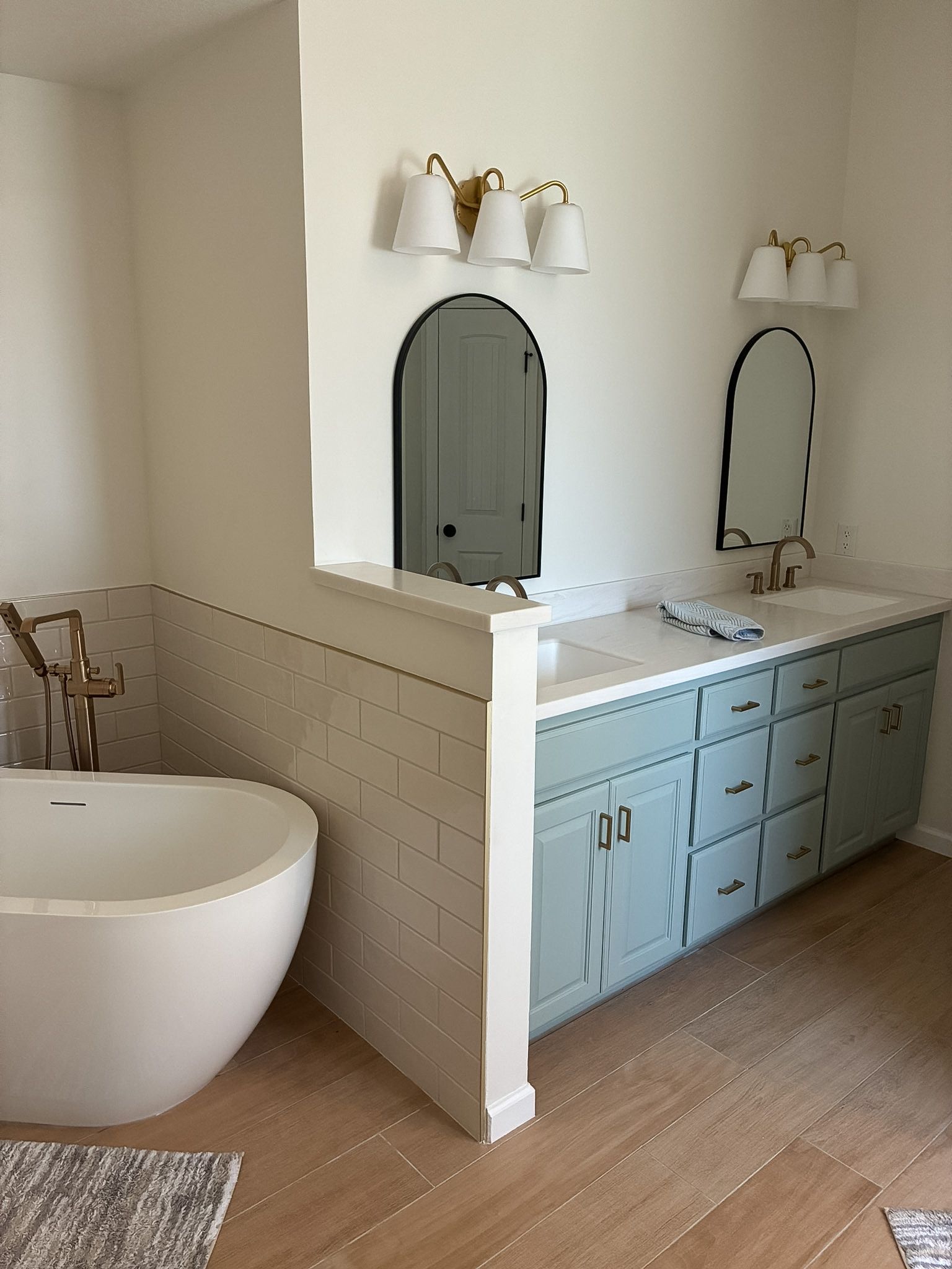 Finished bathroom remodel in a Lee's Summit home by Resurrection Homes.