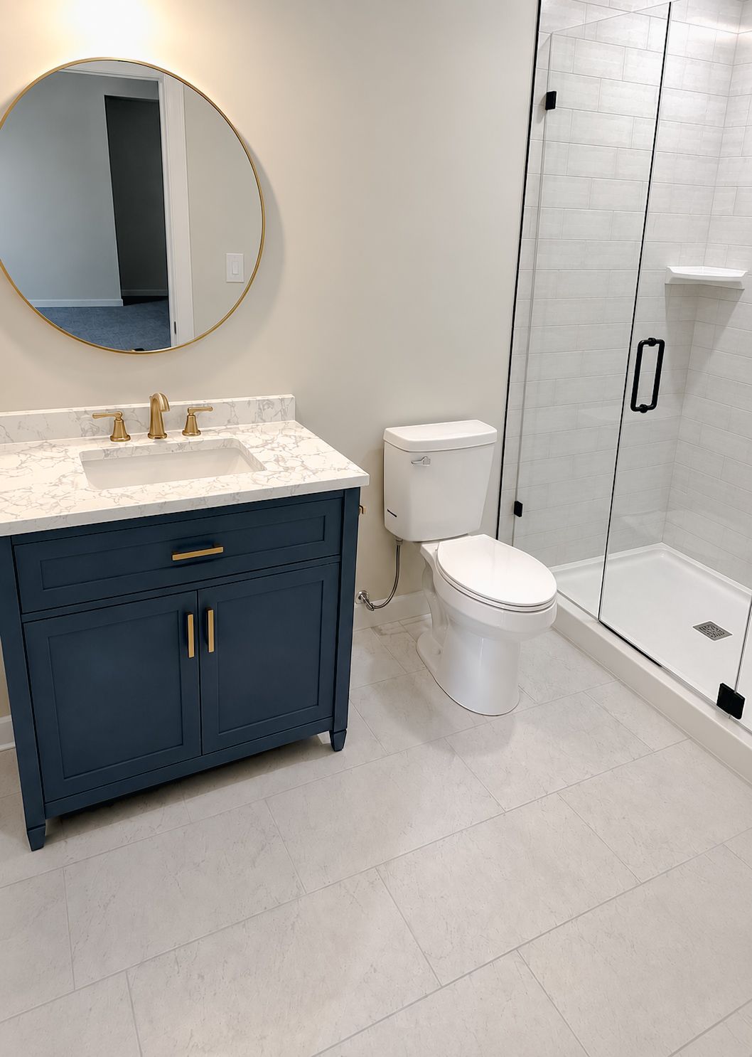 Premium bathroom remodel in an Overland Park home by Resurrection Homes.