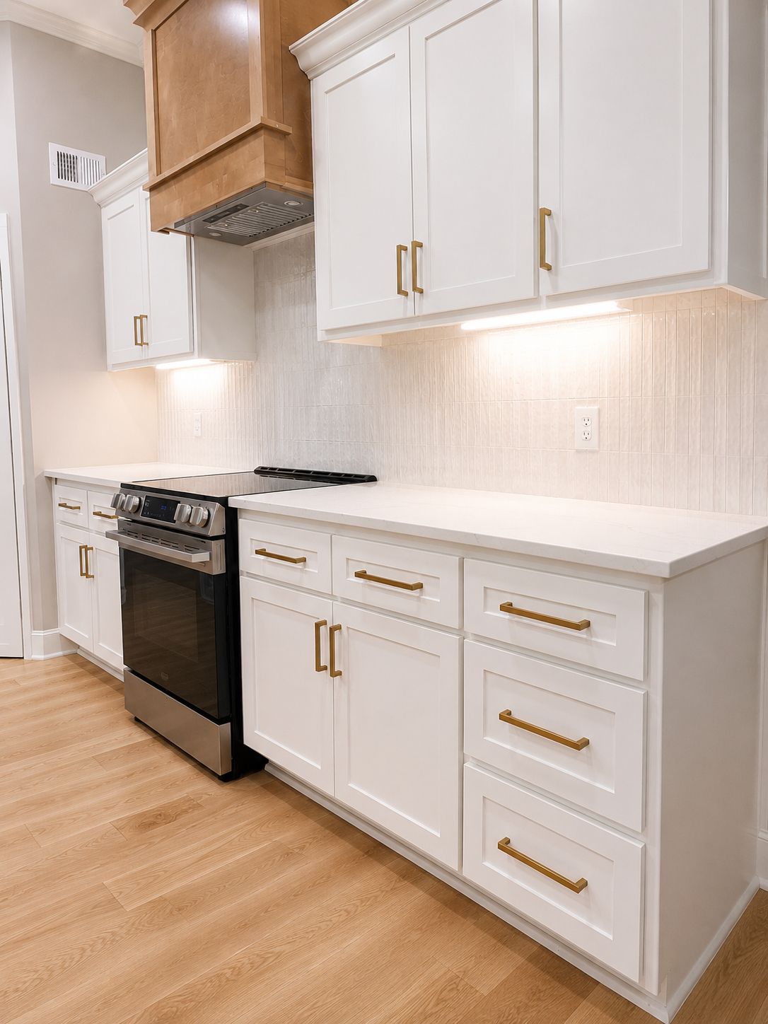 Custom cabinetry detail in a Raymore kitchen remodel by Resurrection Homes.