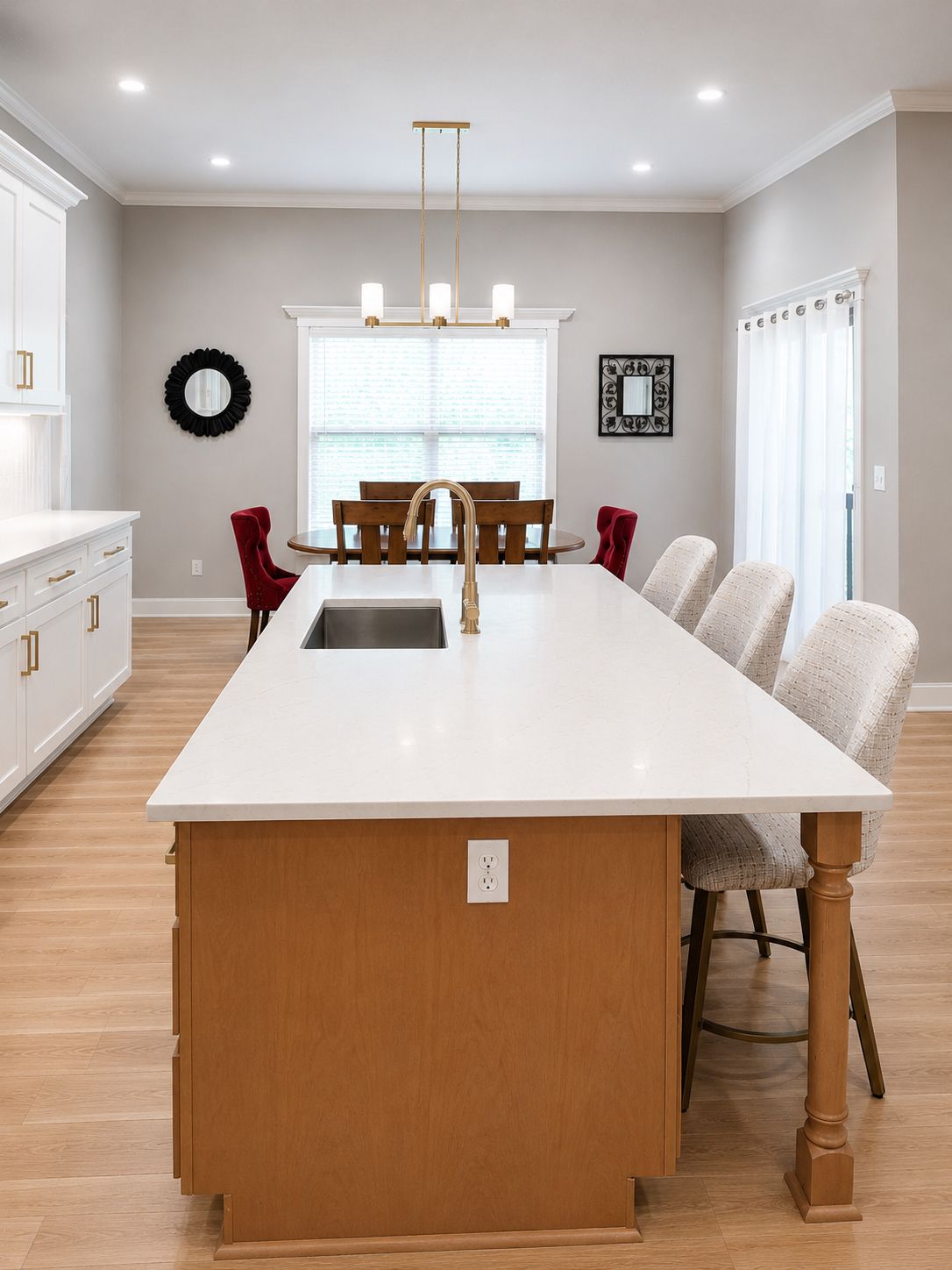 Custom kitchen remodel with full cabinetry in a Raymore home by Resurrection Homes.