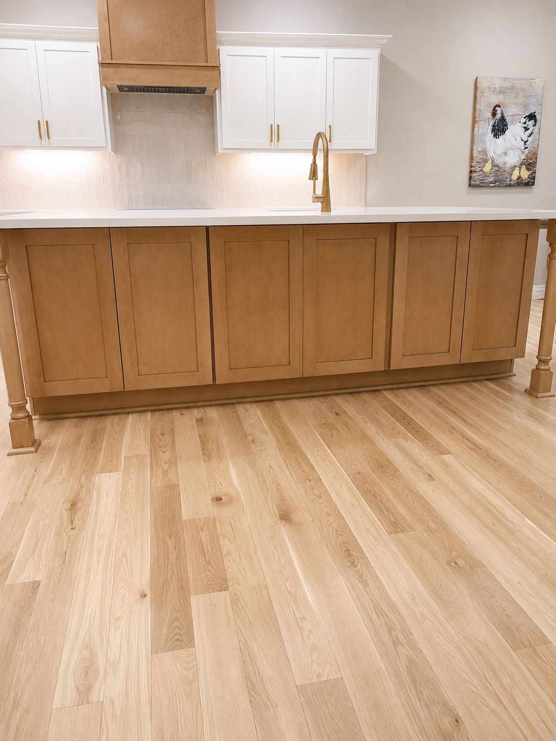 Open kitchen and living space in a Raymore remodel by Resurrection Homes.